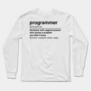 Programmer definition Long Sleeve T-Shirt